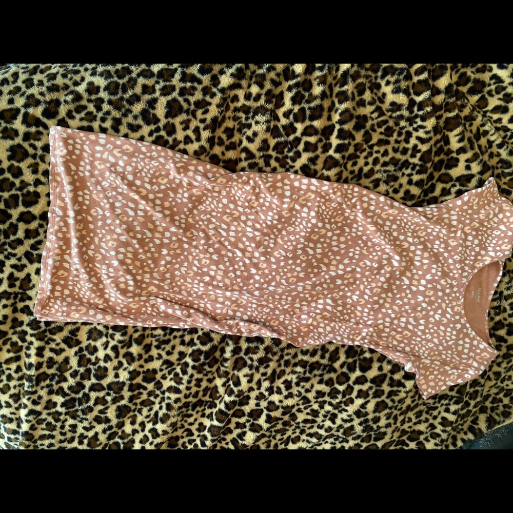 Isabel Maternity Midi animal print dress